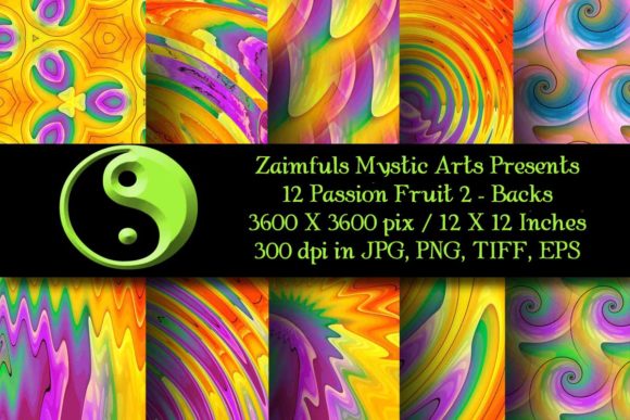 12 Passion Fruit Backgrounds #2: Vibrant Digital Design Assets
