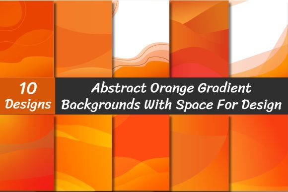 Abstract Orange Gradient Backgrounds: Vibrant Design Assets