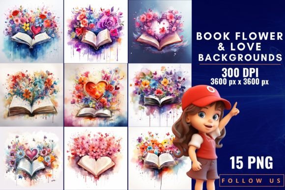 Book Flower & Love Backgrounds: A Designer's Guide
