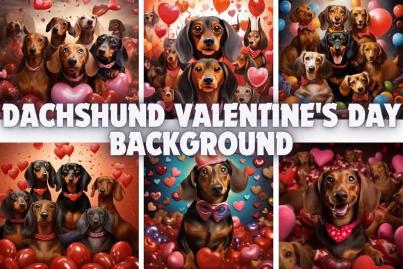 Dachshund Valentine's Day Backgrounds: A Designer's Guide to Canine Charm