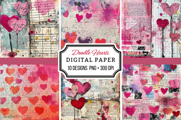 Doodle Hearts Backgrounds: Creative Assets for Modern Design