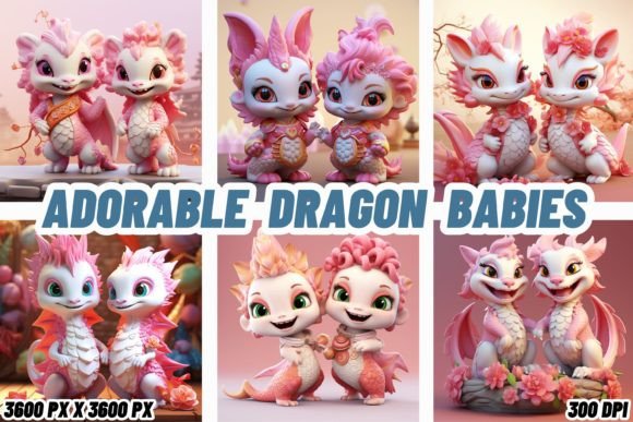 Enchant Your Digital World: Adorable Dragon Babies Backgrounds