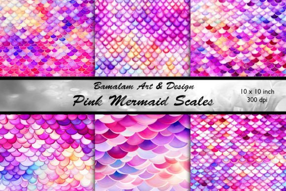 Enchanting Pink Mermaid Scales Backgrounds