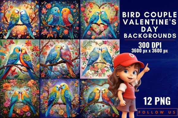 Lovebirds' Serenade: 12 HD Backgrounds for Valentine's Day