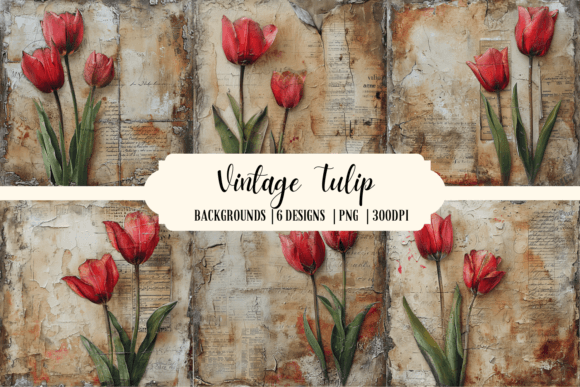 Old Paper Vintage Tulip Backgrounds: A Designer's Secret Weapon for Timeless Appeal