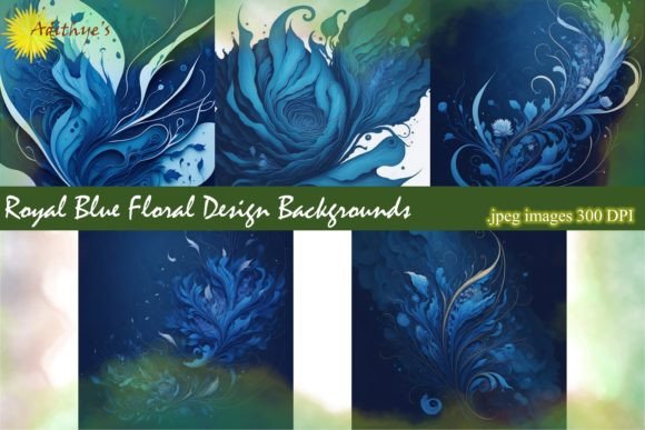 Royal Blue Floral Design Backgrounds: Elevate Your Creative Projects