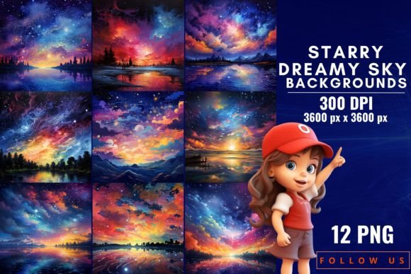 Starry Dreamy Sky Backgrounds: Elevate Your Designs