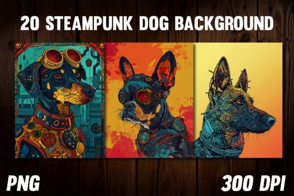 Steampunk Dog Backgrounds for Covers 5