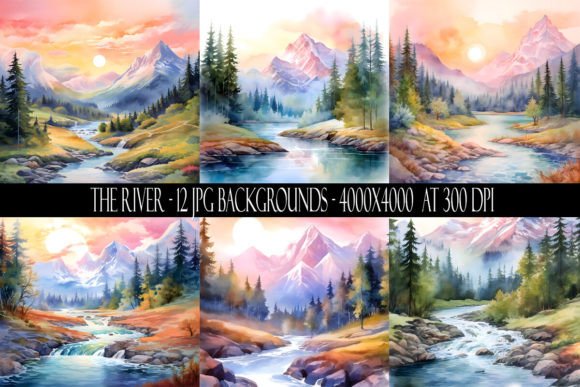 The River Backgrounds: Natural Textures for Modern Design