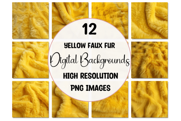 Warmth and Luxury: The Allure of Yellow Faux Fur Texture Backgrounds