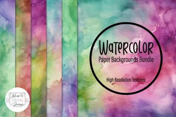 Watercolor Paper Backgrounds Bundle: Authentic Artistry for Modern Designs