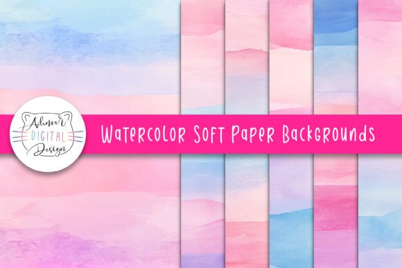 Watercolor Soft Paper Backgrounds for Elegant Design